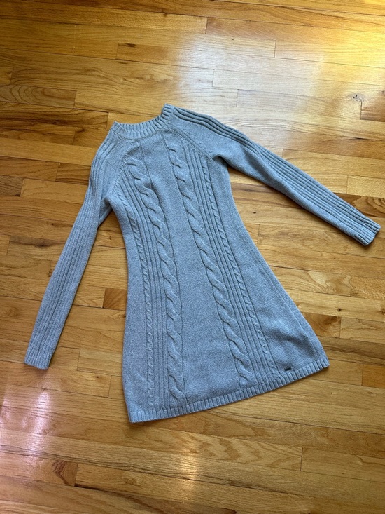 Hollister Dresses & Skirts - Hollister Mini Grey Knit Sweater Dress size Small